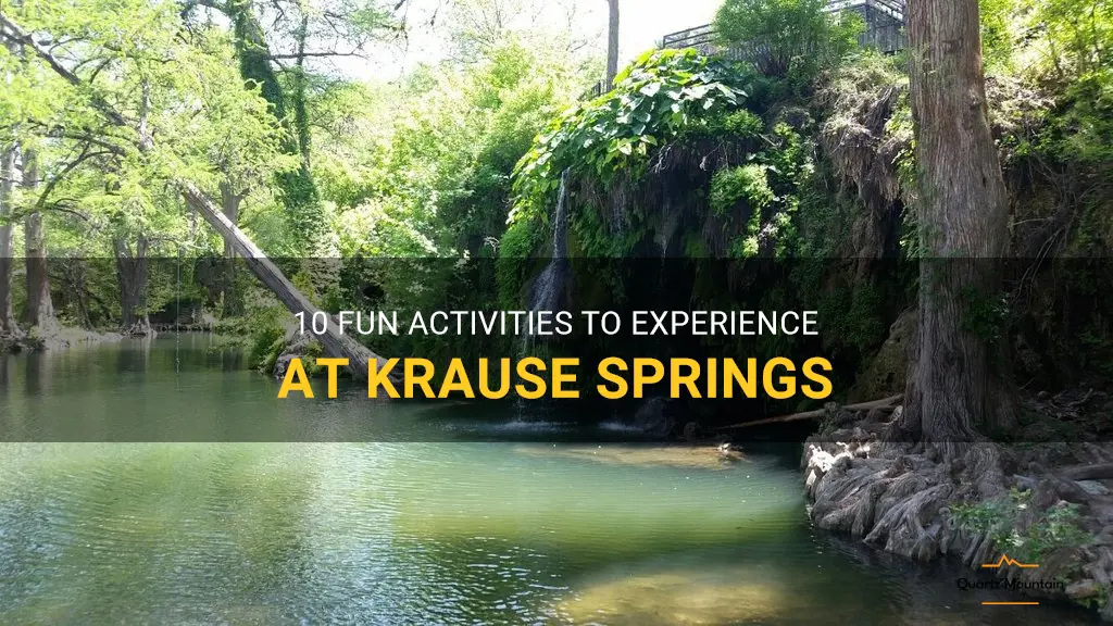 things to do in krause springs