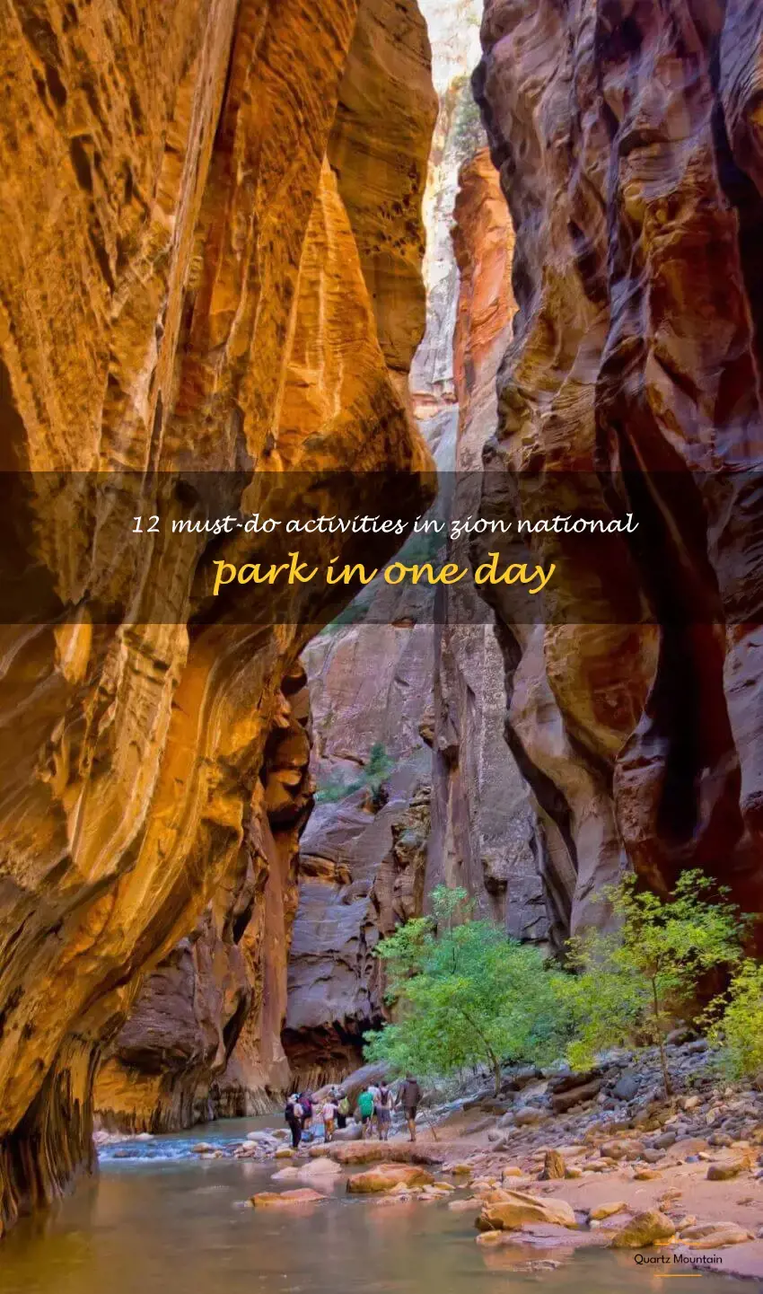 things to do in zion national park in one day