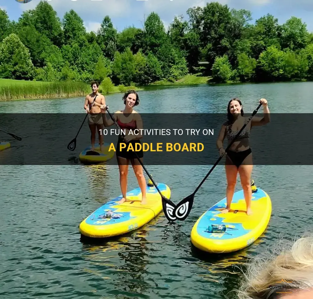 things to do on a paddle board