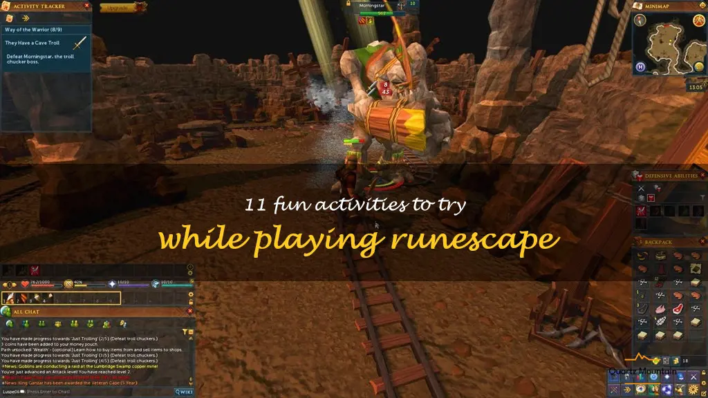 things to do while playing runescape