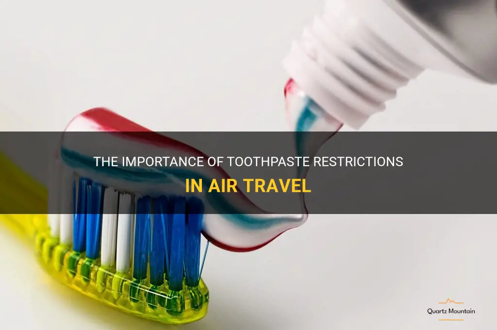 toothpaste restriction air travel