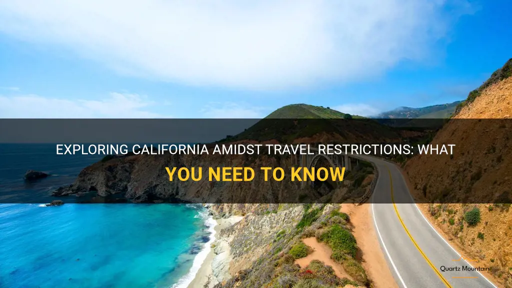 travel california restrictions