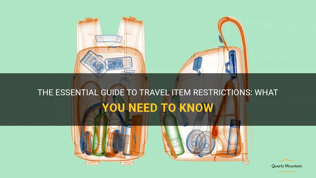 travel item restrictions