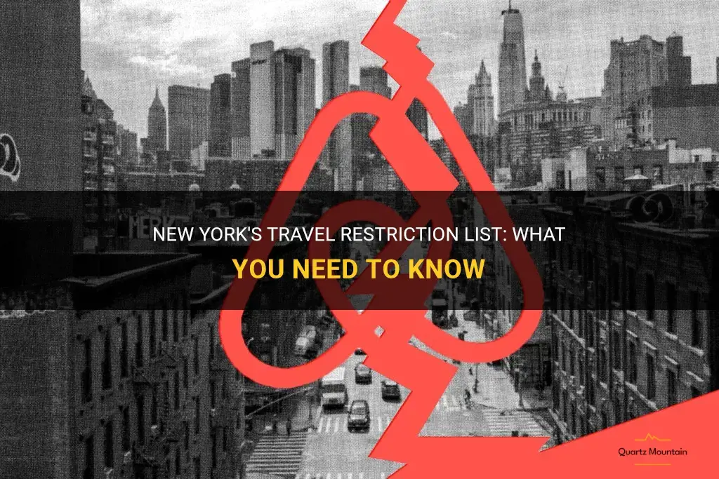 travel restriction list ny