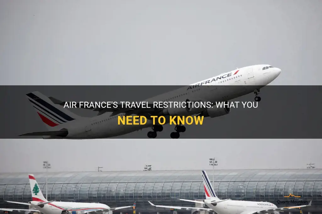 travel restrictions air france