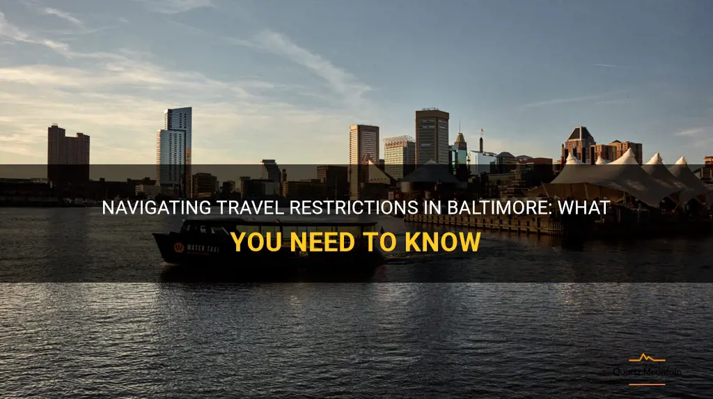 travel restrictions baltimore