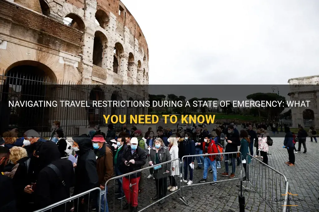 travel restrictions during state of emergency