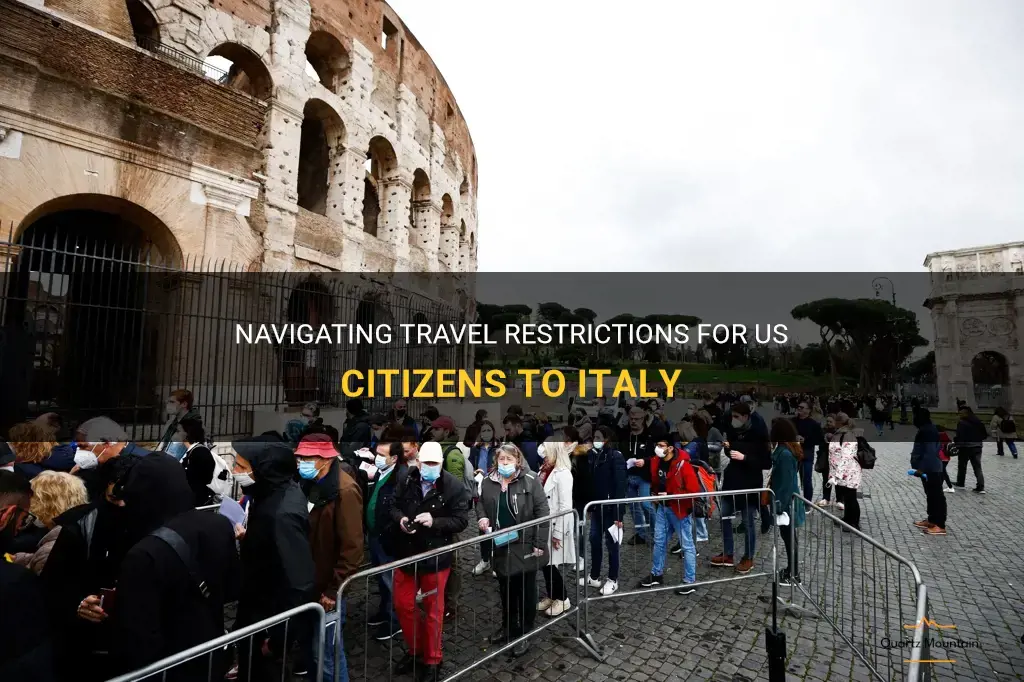 travel restrictions for us citizens italy
