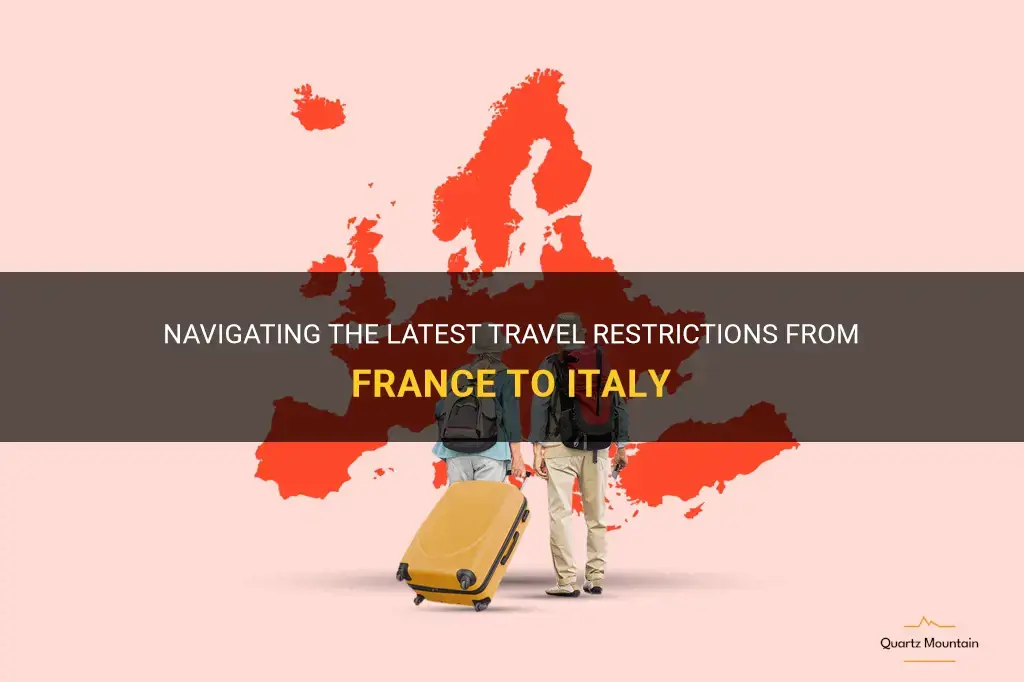 travel restrictions france to italy