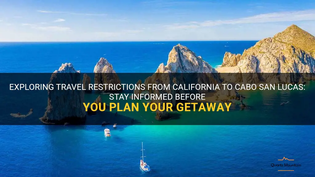 travel restrictions from california to cabo san lucas