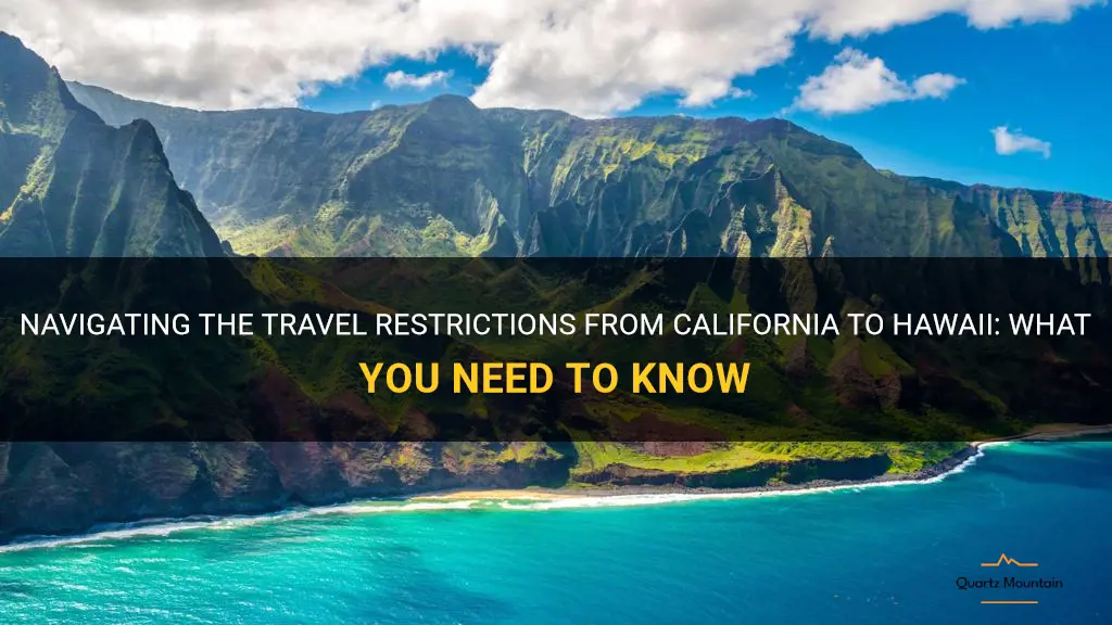 travel restrictions from california to hawaii