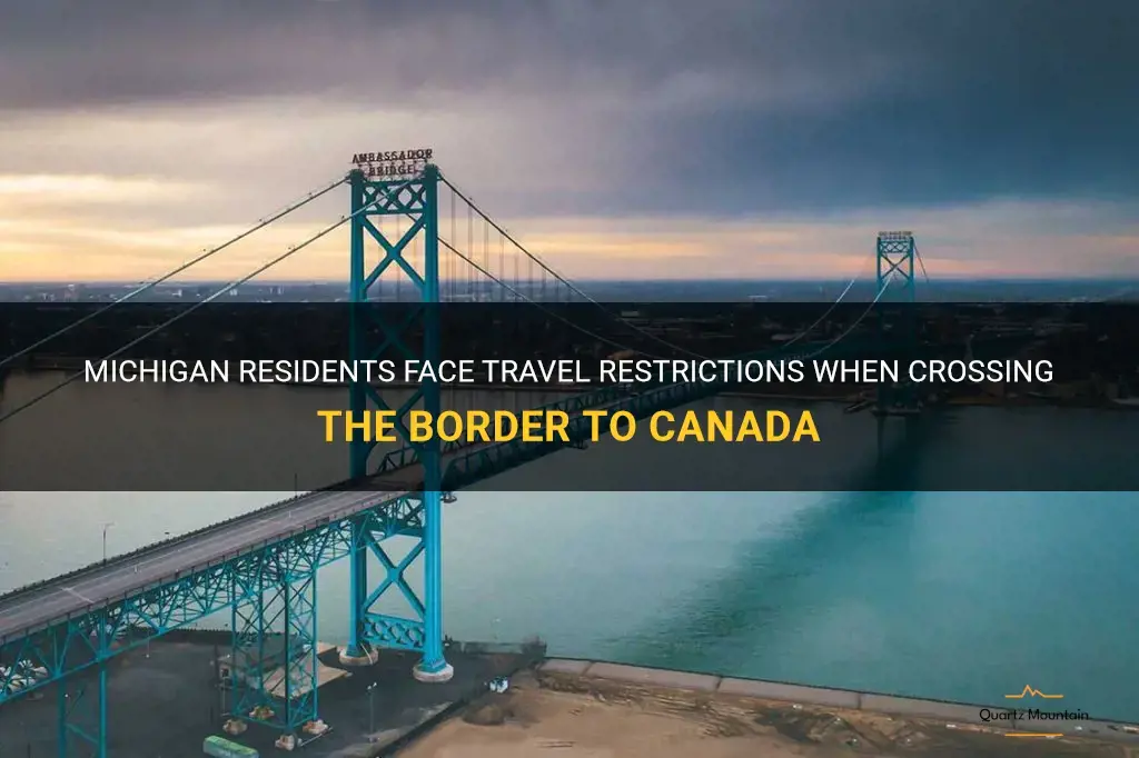 travel restrictions from michigan to canada