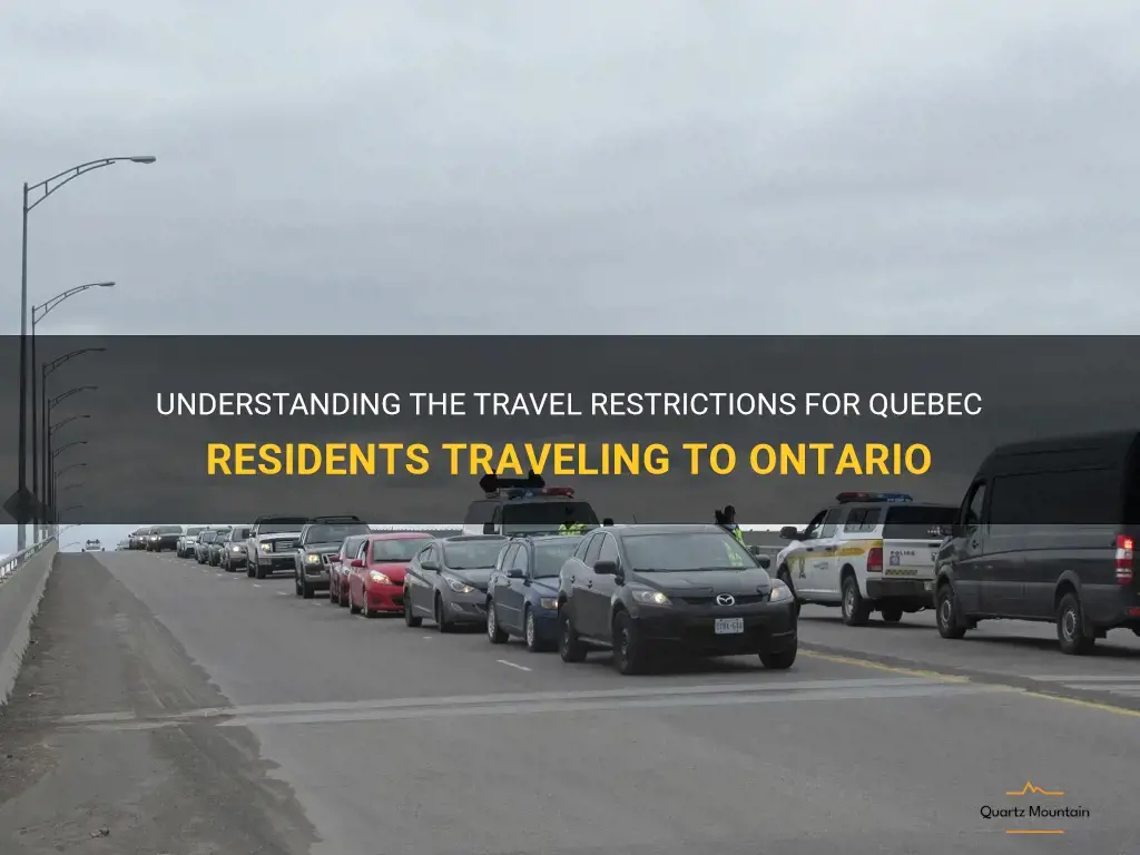 travel restrictions from quebec to ontario