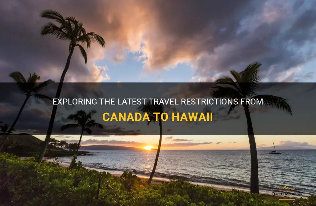 travel restrictions hawaii from canada