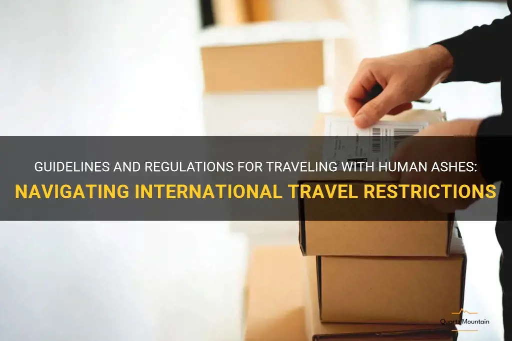 travel restrictions human ashes