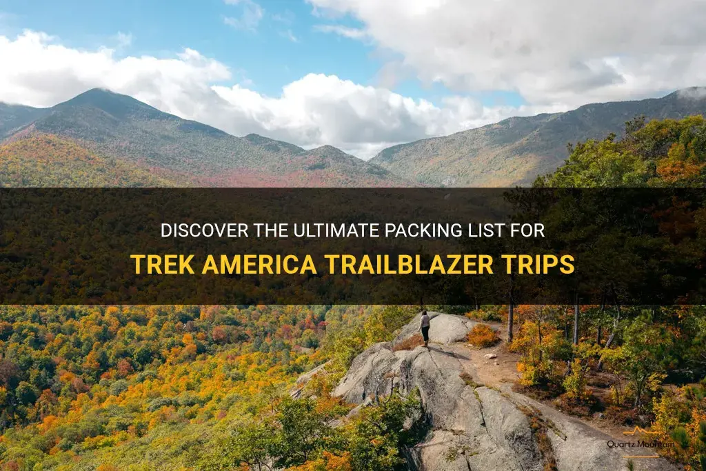 trek america trailblazer what to pack