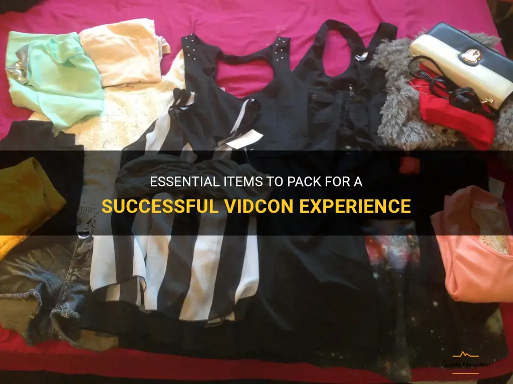 vidcon what to pack