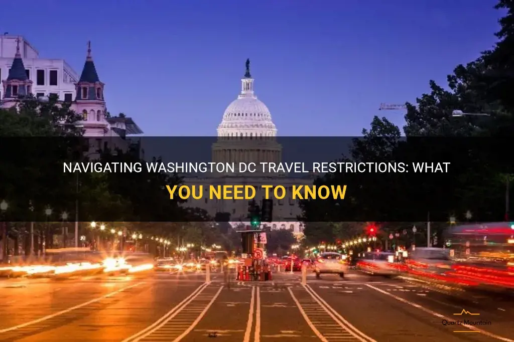 washington dc travel restrictions