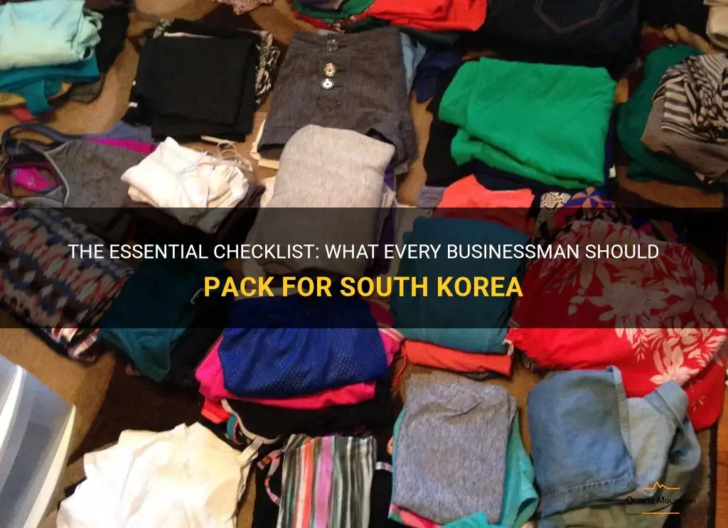what a businessman needs to pack for south korea