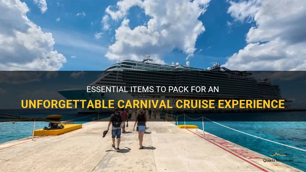 what all to pack for a carnival cruise