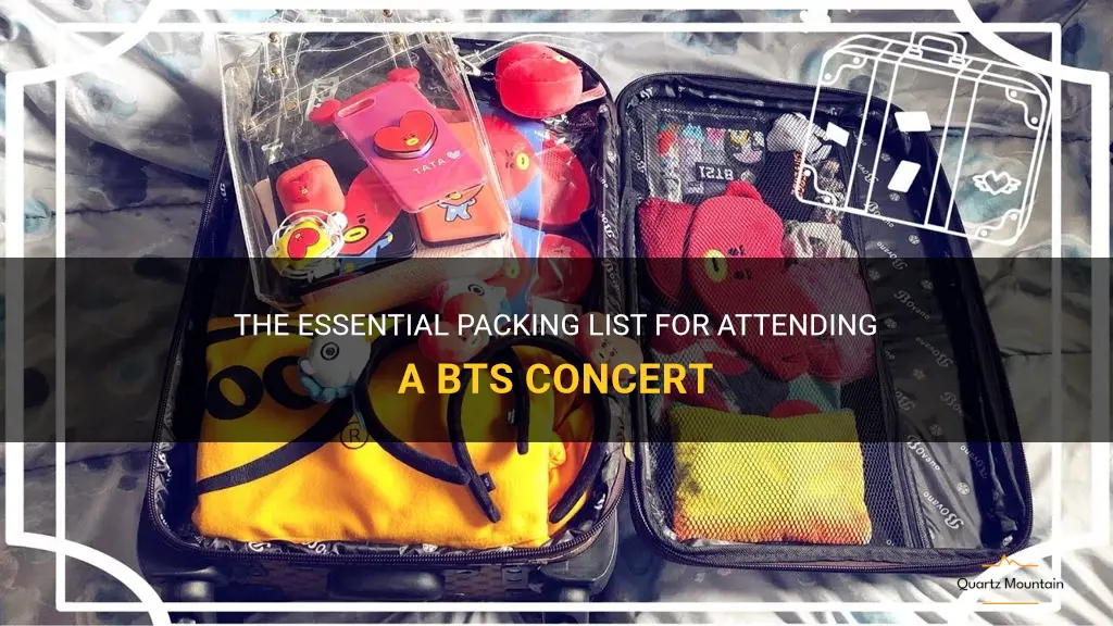 what are you supost to pack for a bts concert