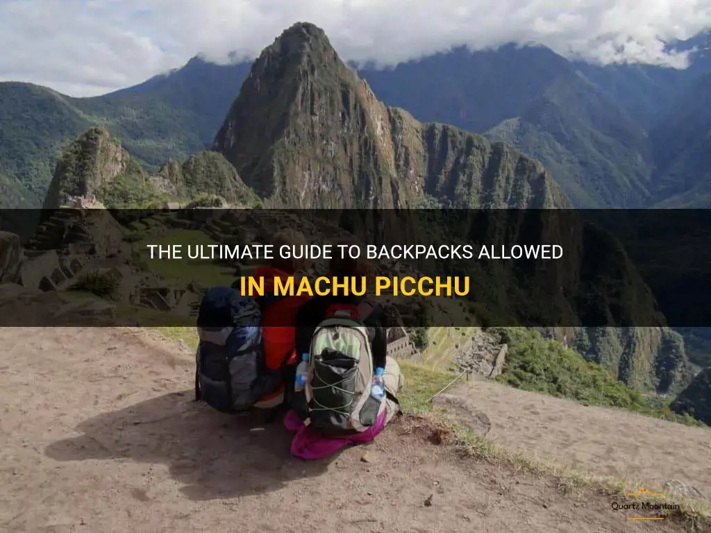 what back pack allowed to macchu picchu
