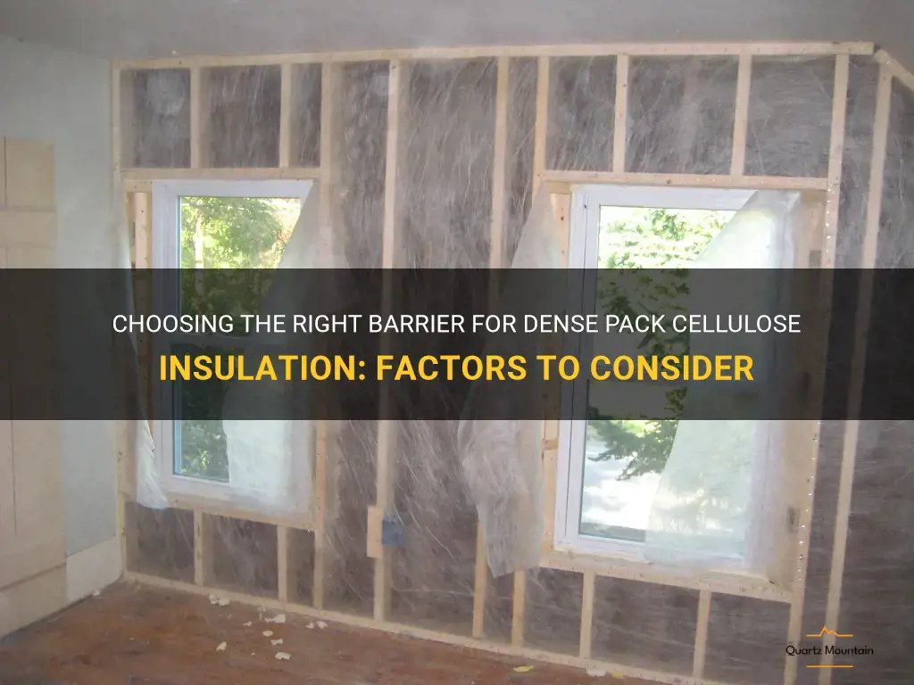 what barrier to use for dense pack cellulose insulation