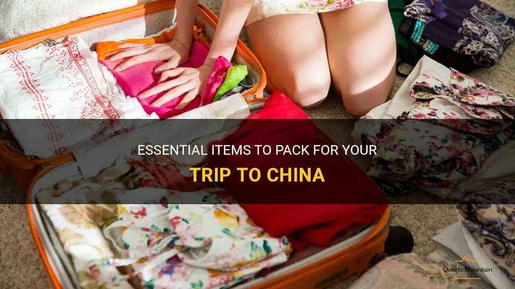 what do I need to pack for china