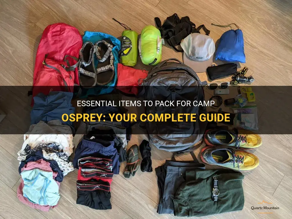 what do I need to pack fpr camp osprey