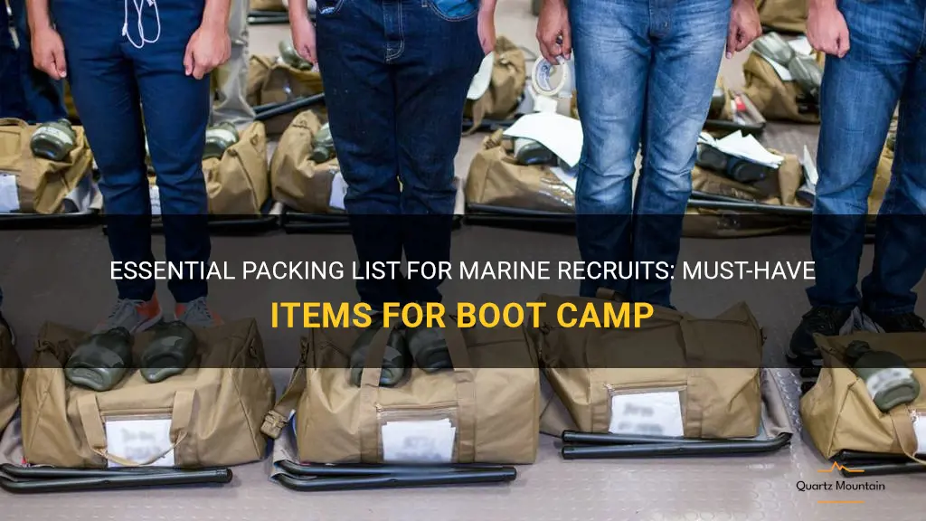 what do marine recruits need to pack