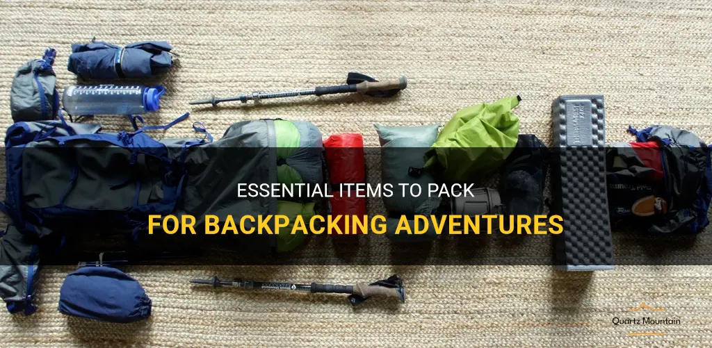 what do you need to pack for backpacking