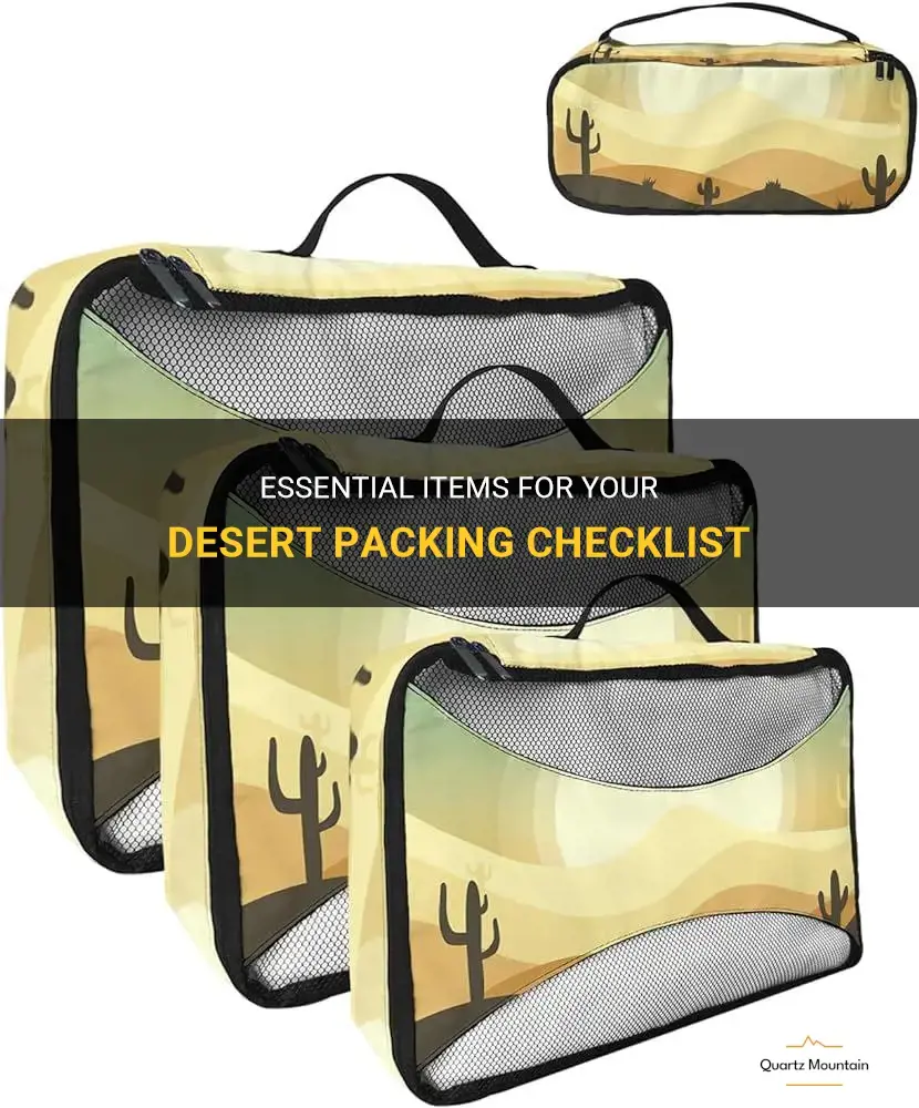 what do you need to pack to the desert