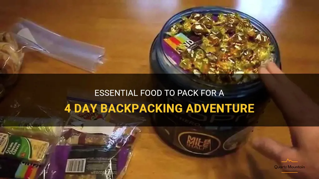 what food to pack for a 4 day backpacking trip
