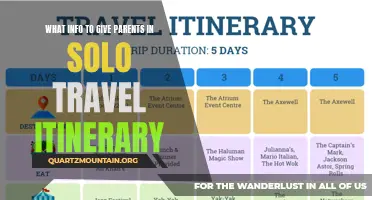 Essential Information to Include in Your Solo Travel Itinerary for Parents