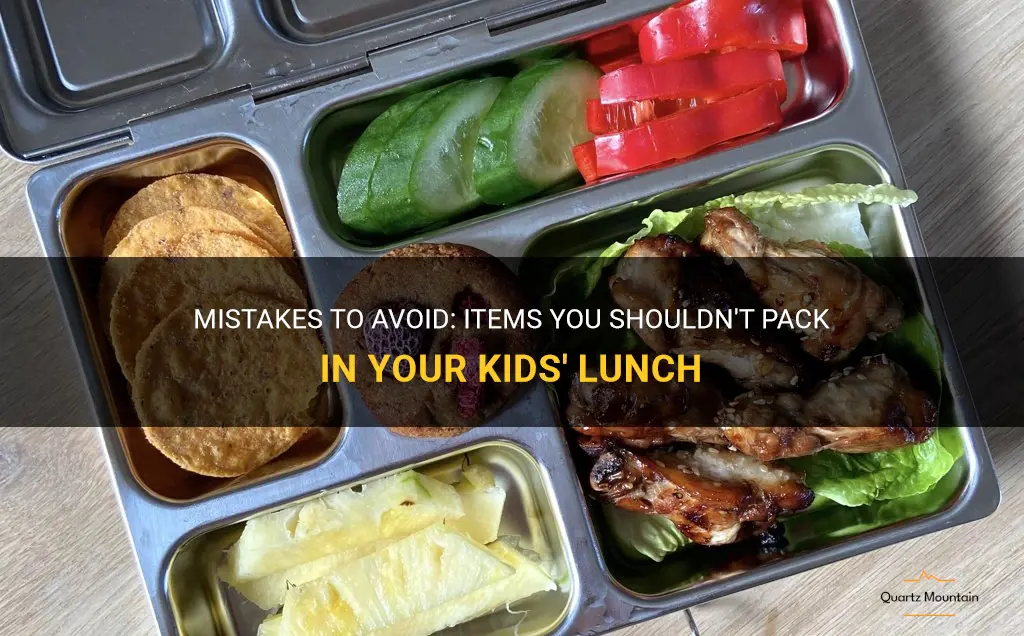 what not to pack in your kids lunch