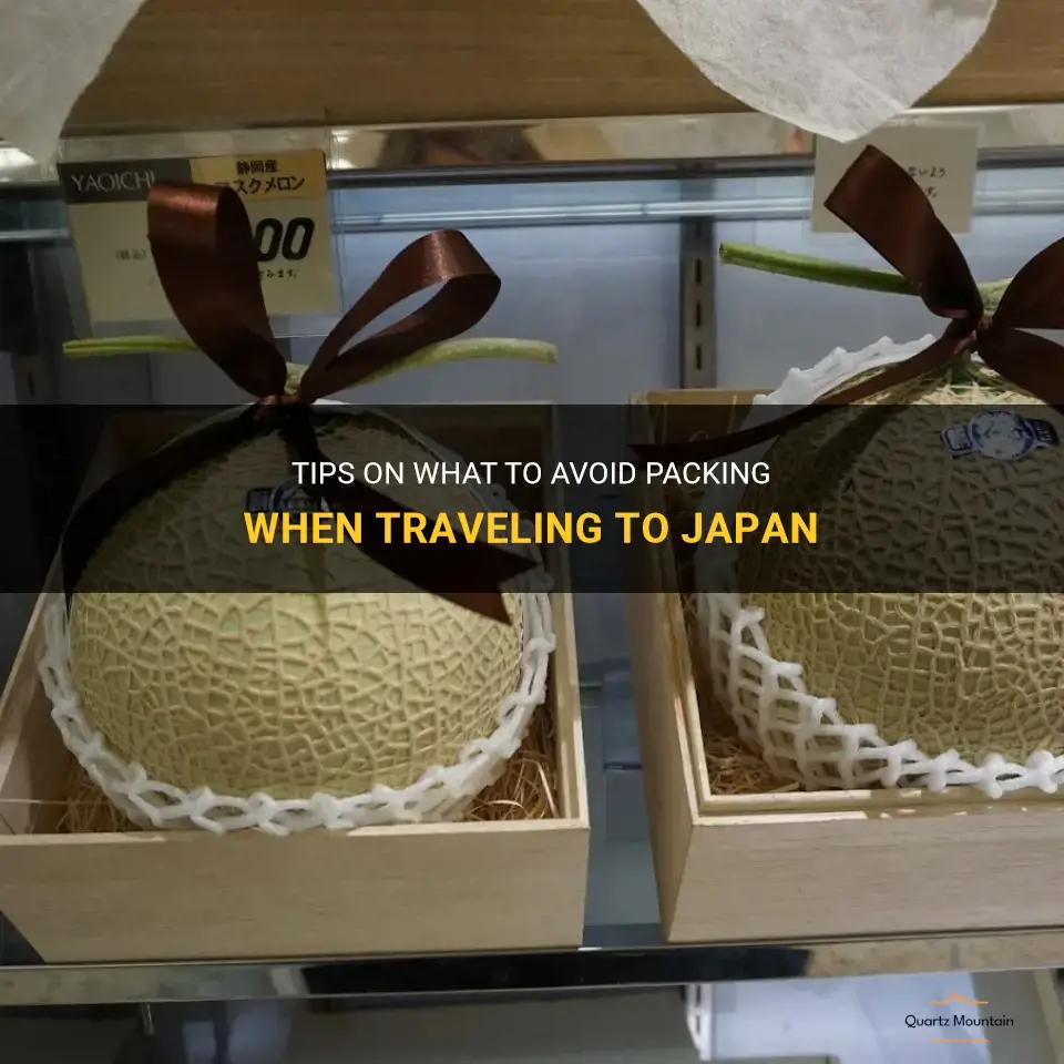 what not to pack to japan
