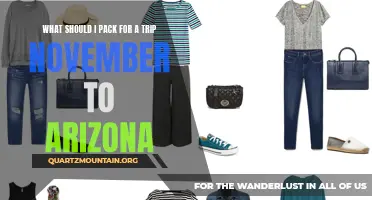 Essential Packing List for a November Trip to Arizona