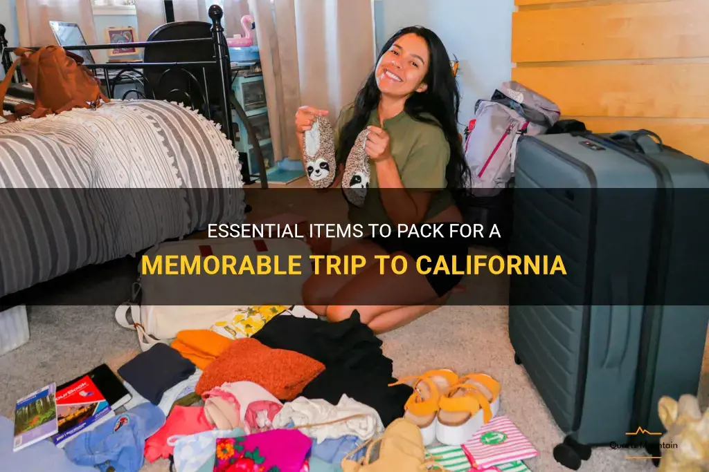 what should I pack for a trip to california