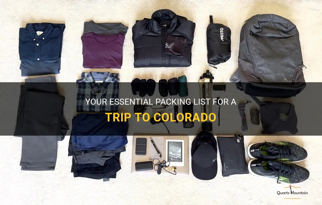 what should I pack for a trip to colorado