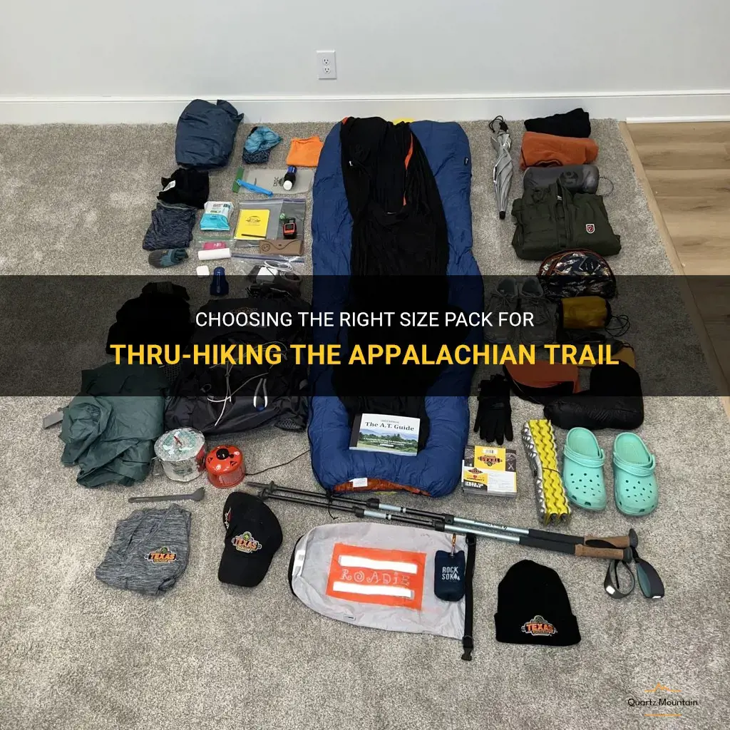 what size pack to thru hike appalachian trail