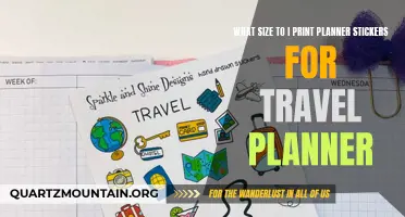 How to Determine the Best Printable Size for Travel Planner Stickers