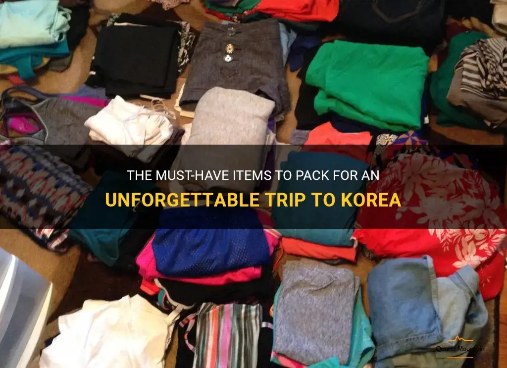 what special items to pack for korea
