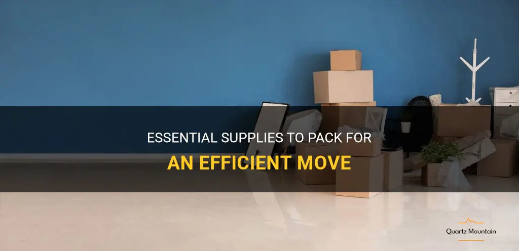what supplies you need to pack for moving