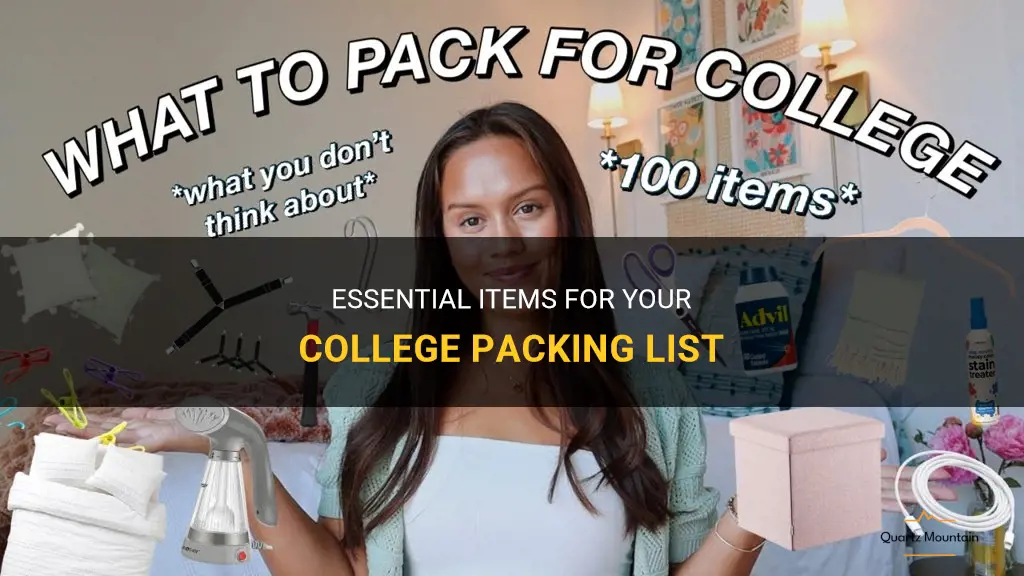 what to bring to college packing list