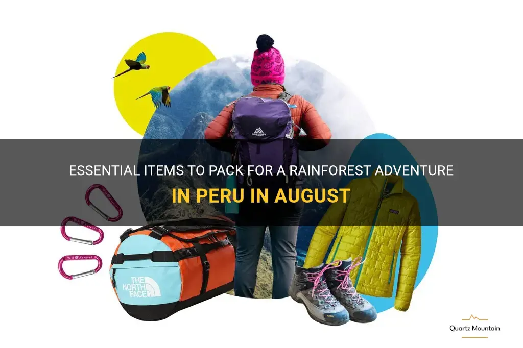 what to bring to peru august rainforest pack