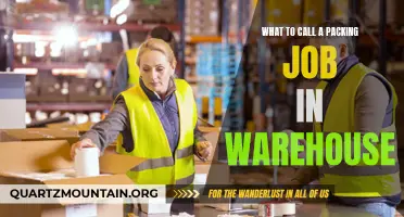 Naming Conventions for Packing Jobs in Warehouses: A Guide to Finding the Perfect Title
