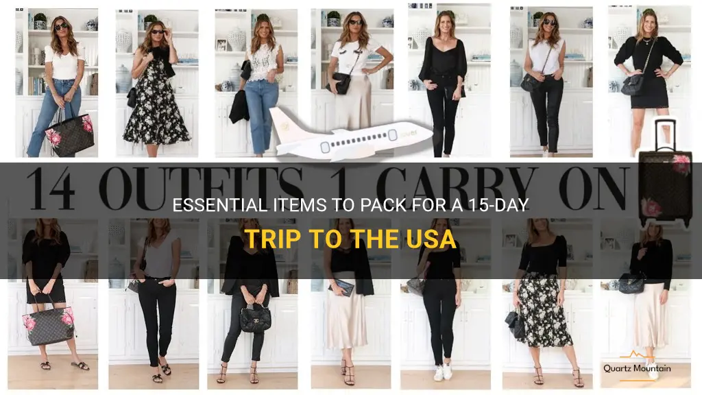 what to pack 15 days trip to usa