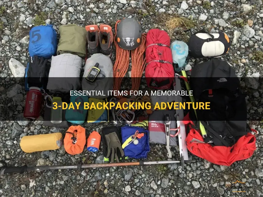 what to pack 3 day backpacking trip