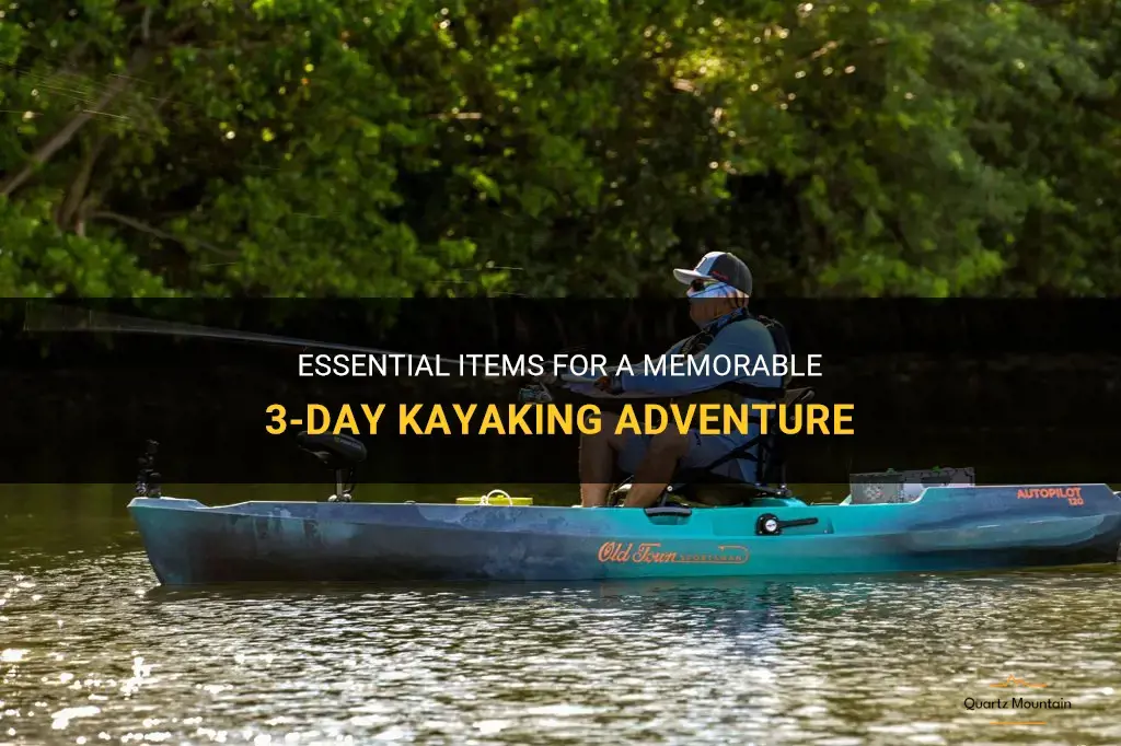 what to pack 3 day kayaking trip