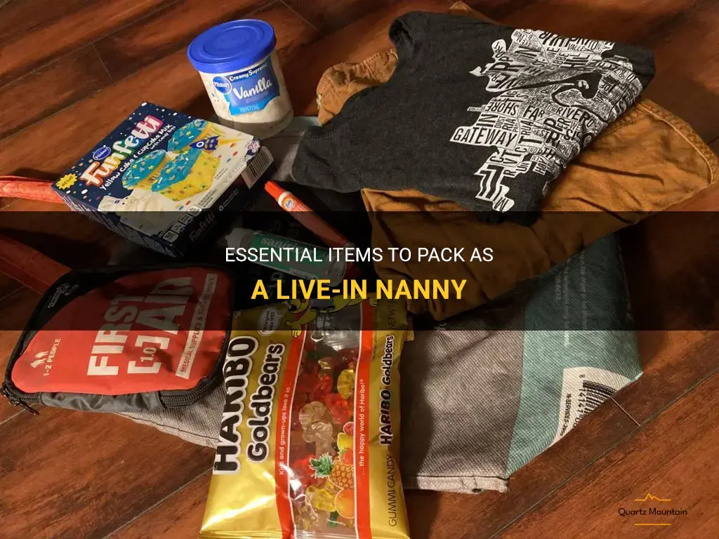 what to pack as a live in nanny
